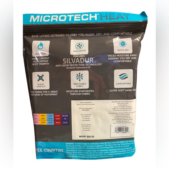 FREE COUNTRY Microtech Women's NWT Pant 2-Pack Black Size: L - Picture 2 of 4